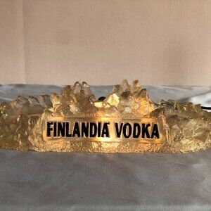 FINLANDIA VODKA Light Up Acrylic-Like Ice Display #F7